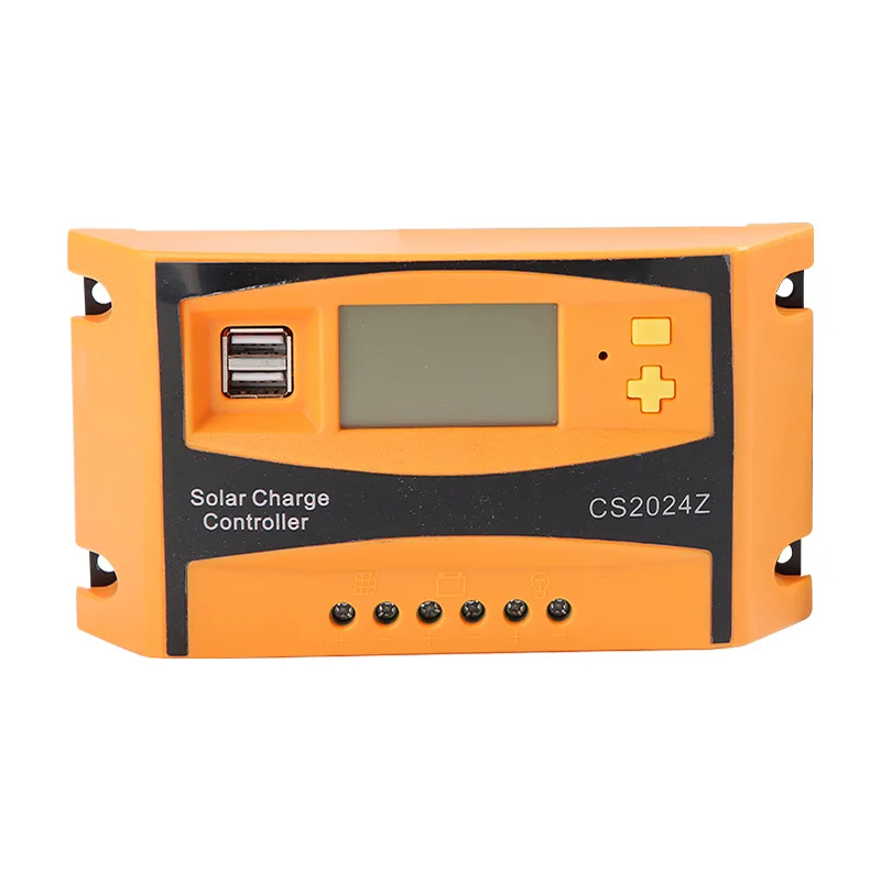 CS12V24V20A30A solar light controller double USB5V Mobile charge LCD solar Power generation system controller LD2024