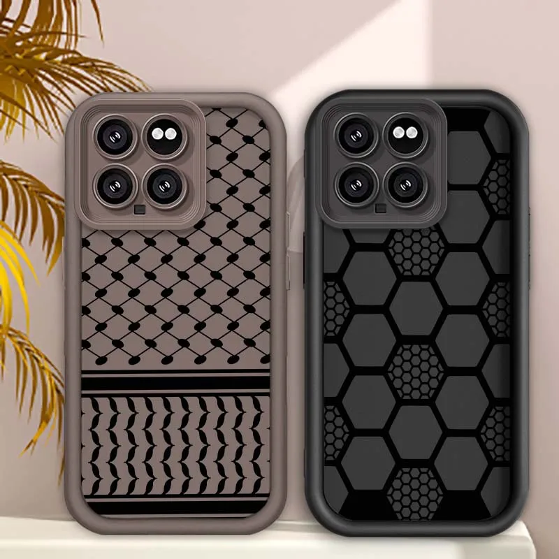 

Popular Line Art Carbon Fiber For Xiaomi Mi 17 15 14 14T Redmi 13 13T 13C 12C 14C 12 12T Lite Pro 5G Eye Ladder Phone Case