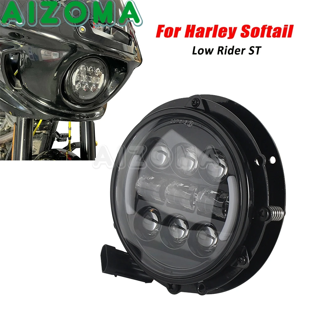 

Low Rider ST FXLRST Motorcycle LED Round Headlight Front Turn Signal Light DRL For Harley Softail Low Rider EI Diablo FXRST 117