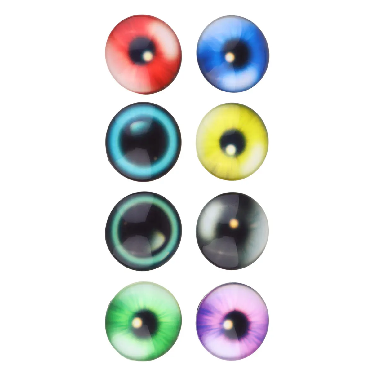 

25 Pcs Glass Patch Eyes Stickers DIY Crafts Accessories Round Decals Jewelry Material
