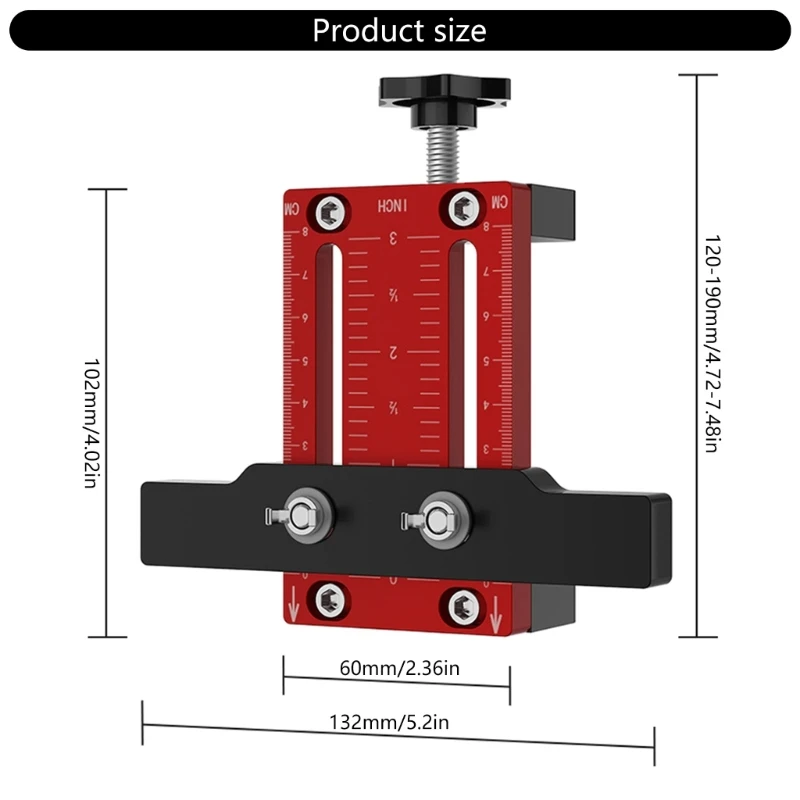 アルミニウムキャビネットハードウェアジグ、パンチロケータードリルガイド、取り付けハンドルノブ用木材穴あけダボガイド