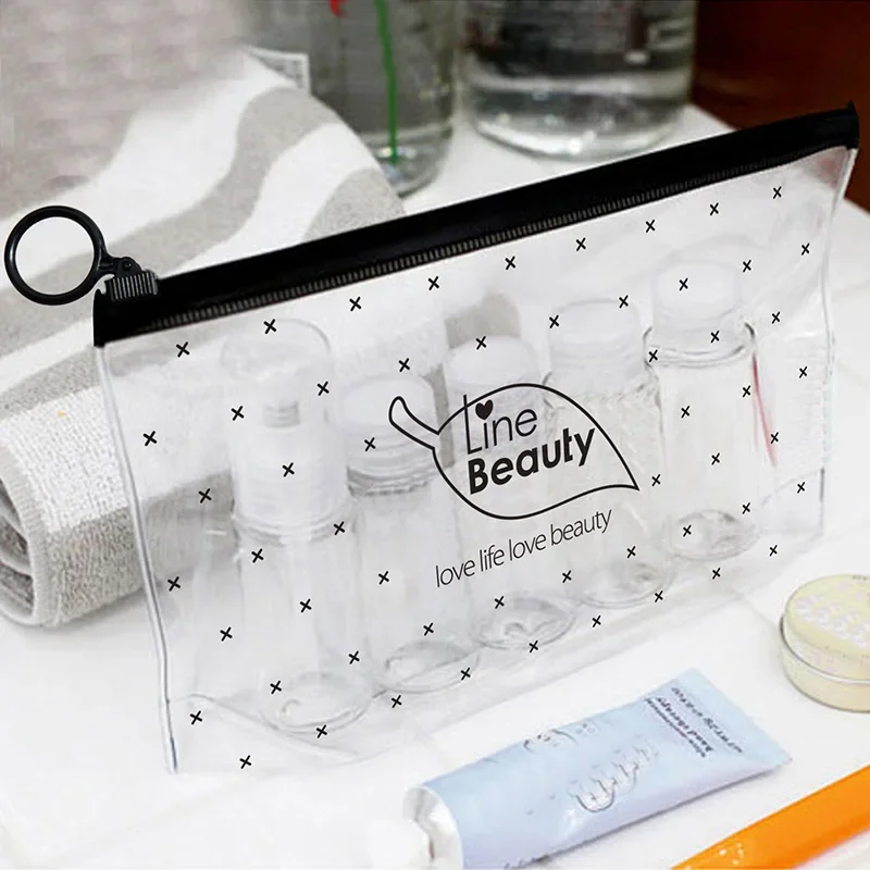 Travel Clear Toothbrush Organizer Storage Toiletry Bags Fashion Women Transparent Cosmetic Bag Beauty Makeup Case Bath Wash Bags