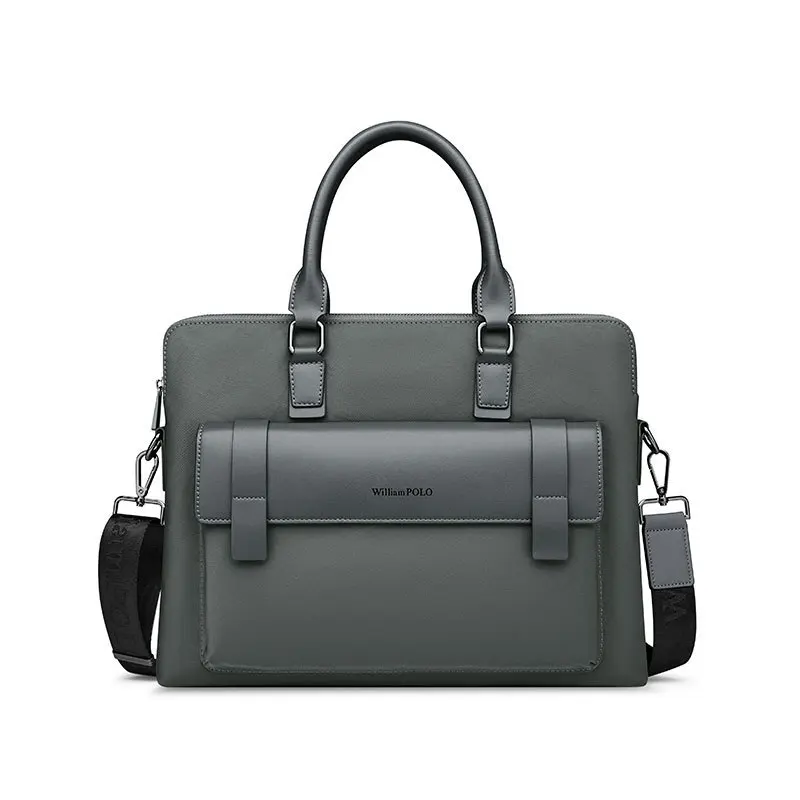 Briefcase Business Commuter Versatile Handbag Document Single Shoulder Crossbody Men's Luxury Brand Men Bags Messenger Leather
