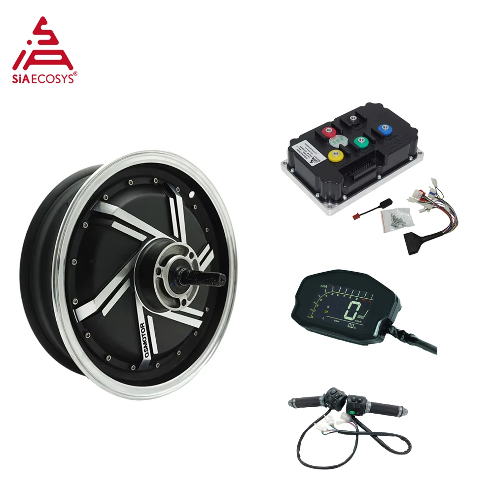 QSMOTOR 273 8000W V4 Hub Motor Conversion Kit 96V 140KPH with ND96850 Controller for Electric Motorcycle E-Scooter