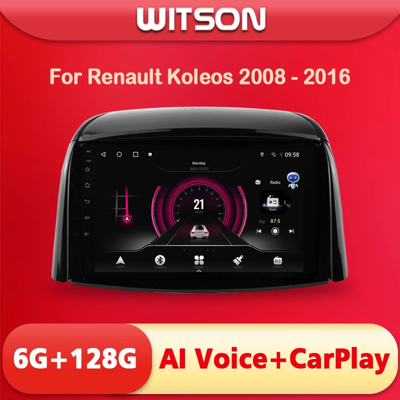 

WITSON AI VOICE Android 11 Stereo Multimedia GPS Navigation stereo For Renault Koleos 2008 2009 2010 2011 2012 2013 2014 - 2016