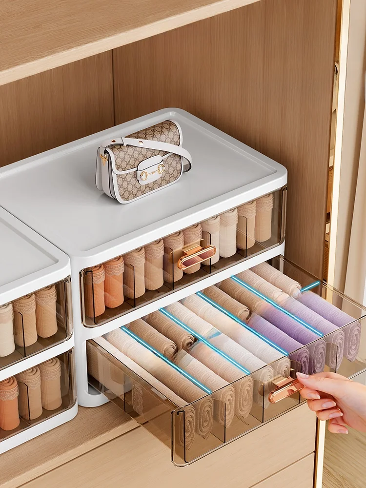 

Tee-In-One Der Sle Underwear Sos Organizer Box Home Clothing Storage Cabinet Plastic Nordic Sle Fly Use