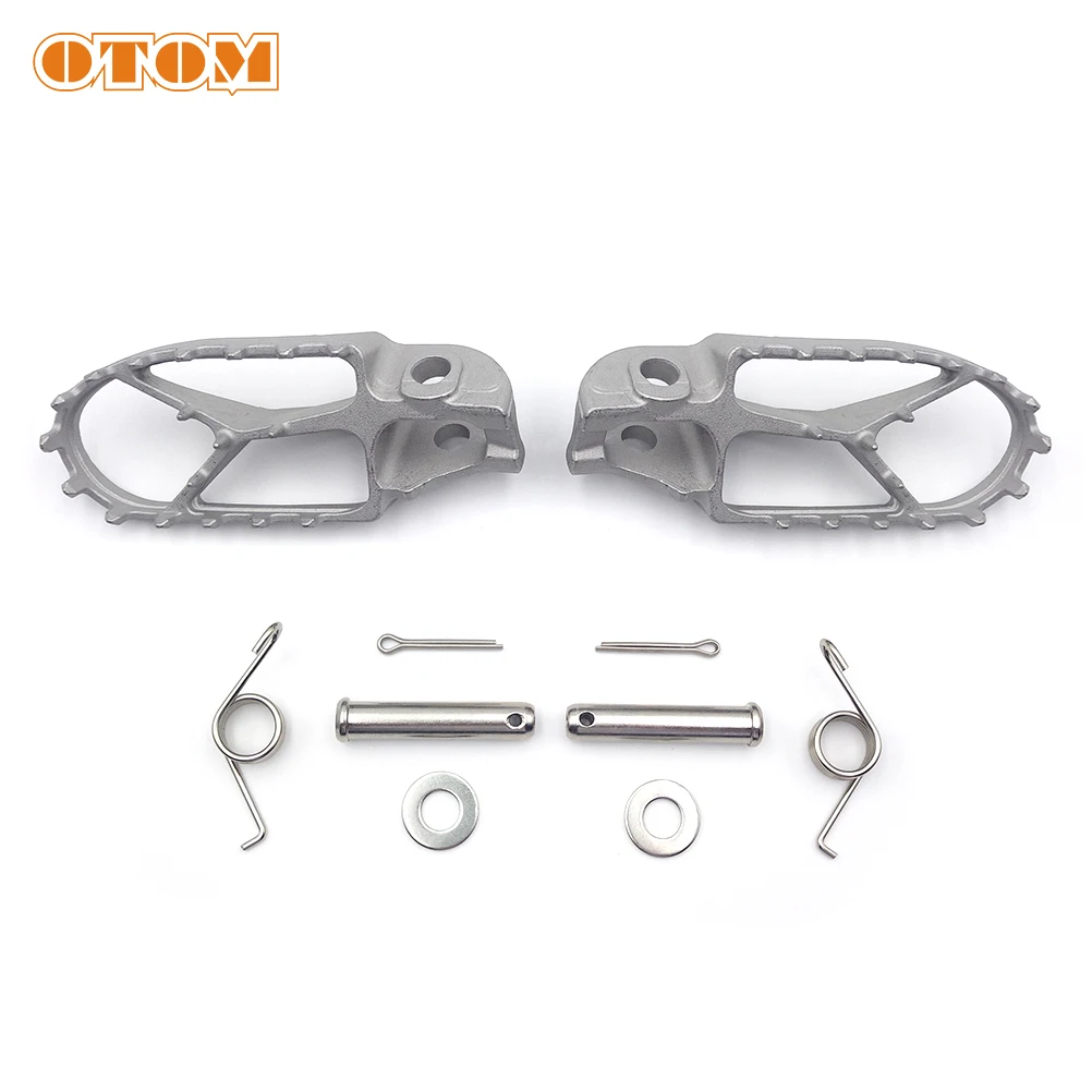 OTOM Motorcycle Footpegs Foot Peg Pin Clamp Spring Footrests Stainless Steel Pedal For KTM EXC SX XCW HUSQVARNA FE TC TE TX FX