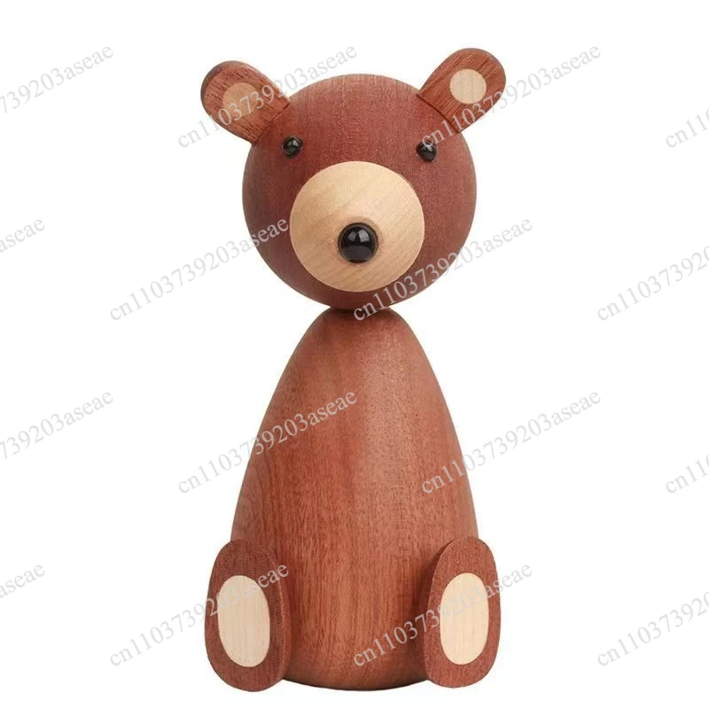 Bear Creative Puppet Solid Wood Ornament Home Decoration Wood Crafts