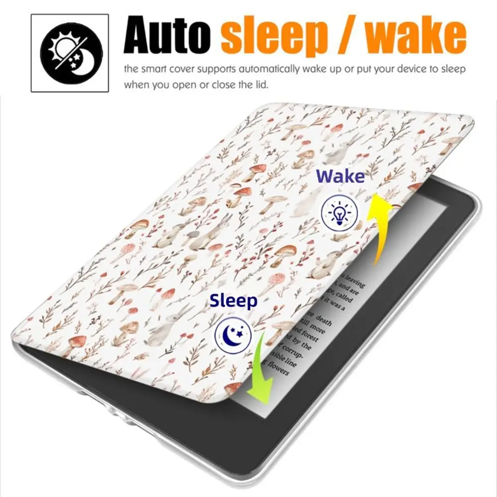 Auto Wake/Sleep e-Reader Case Adjustable Detachable Stand Cover Smart for Kindle Paperwhite 12th Gen 2024 7 inch Colorsoft