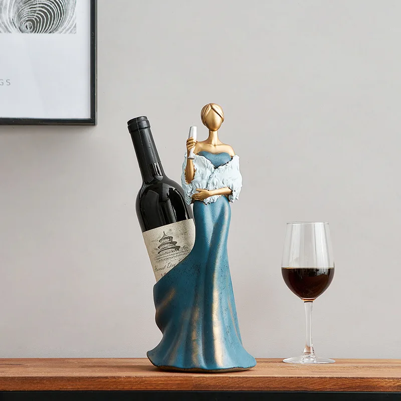 

Creative High-end Light Luxury Wine Rack TV Cabinet Wine Cabinet Living Room Decoration Ornament Resin Handicraft Gift