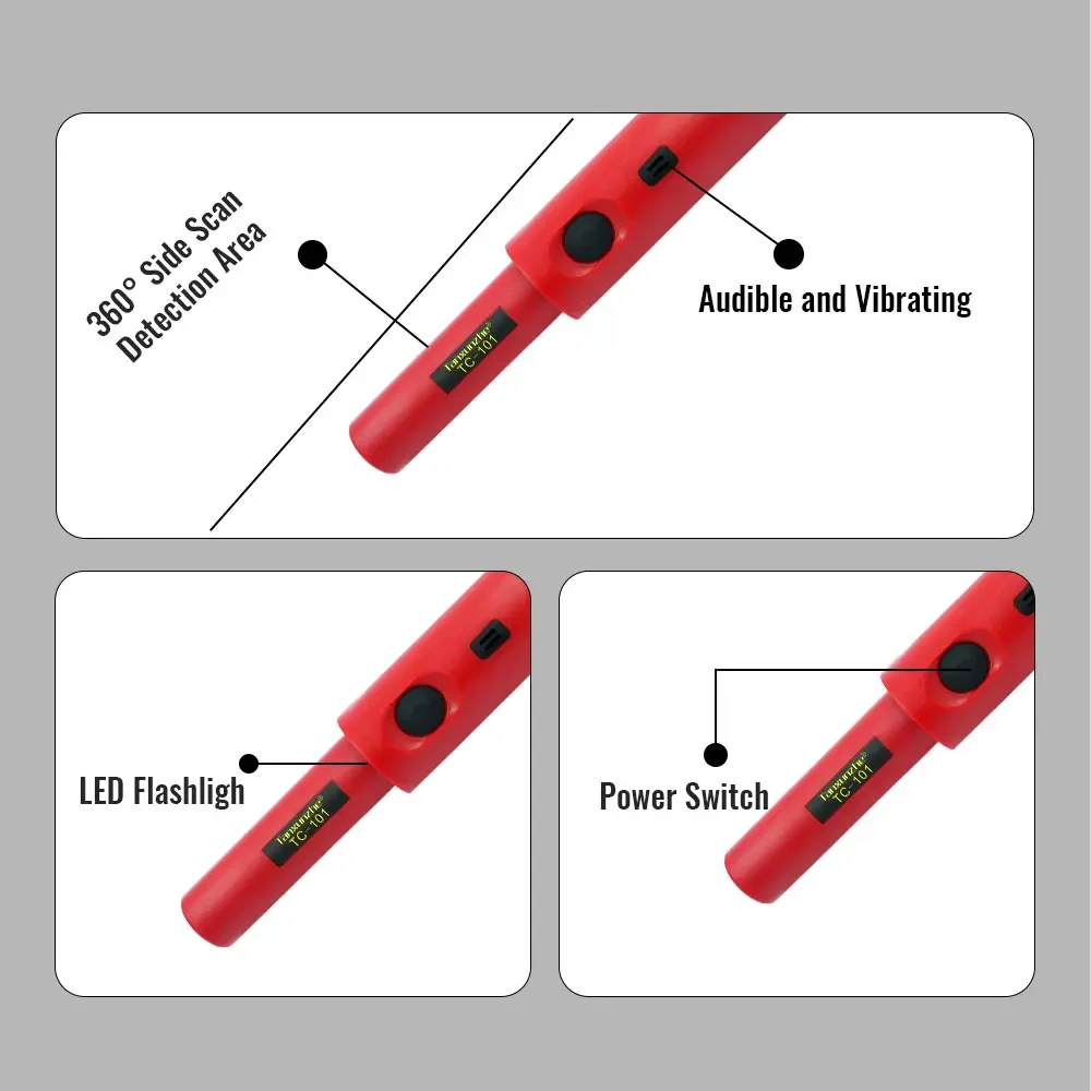 Portable TC-101 Metal Detector Pointer Pinpoint Hand Held Metal Detector Positioning Rod Detector Gold Diggers