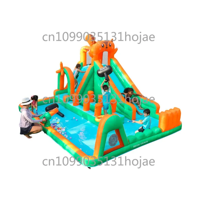 

Большая надувная горка, надувной замок, семейный уличный большой батут для детей 3-10 лет