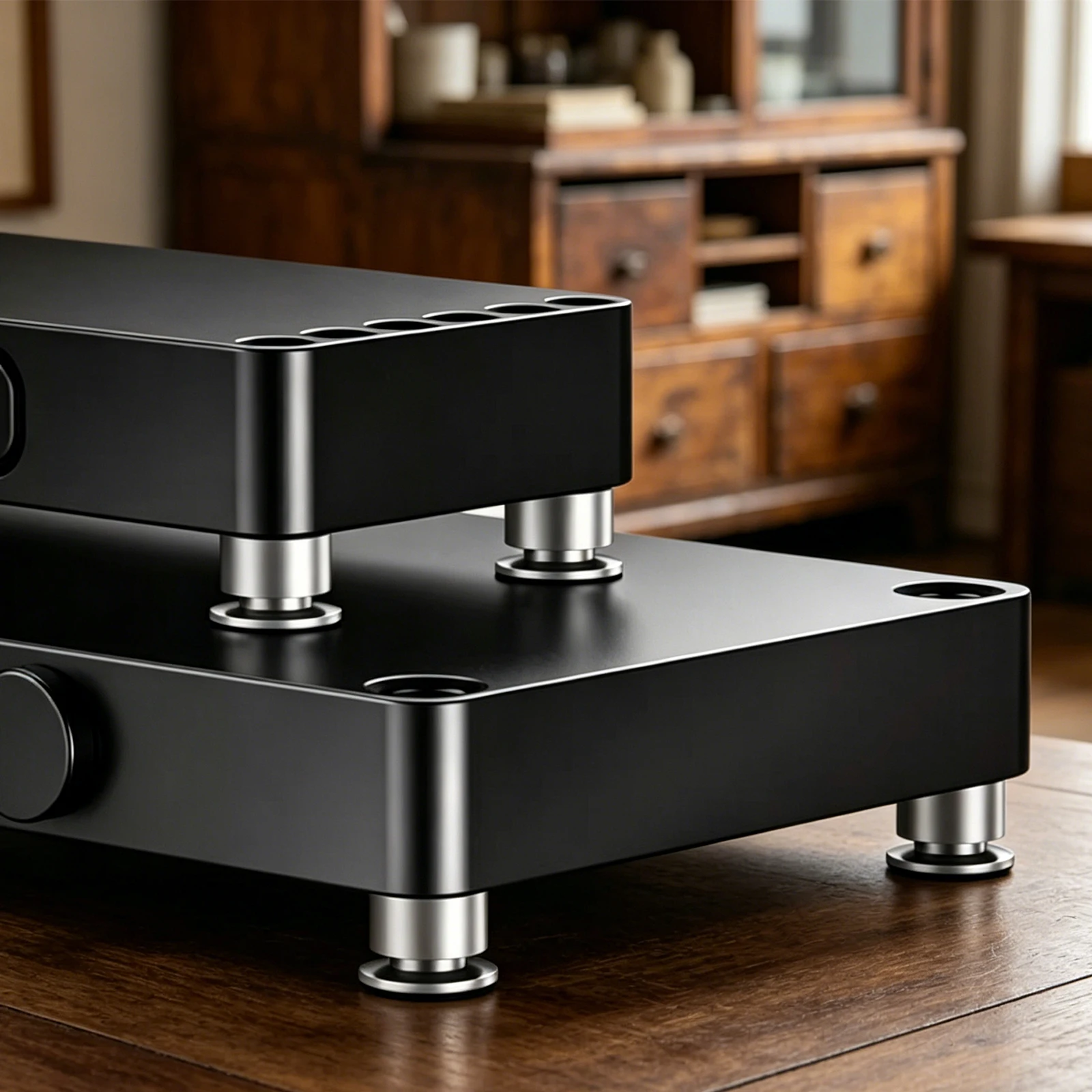 Speaker Spike Aluminum Reusable Adjustable Turntable Isolation Feets for Theater Audio Home Subwoofer DAC Amplifier