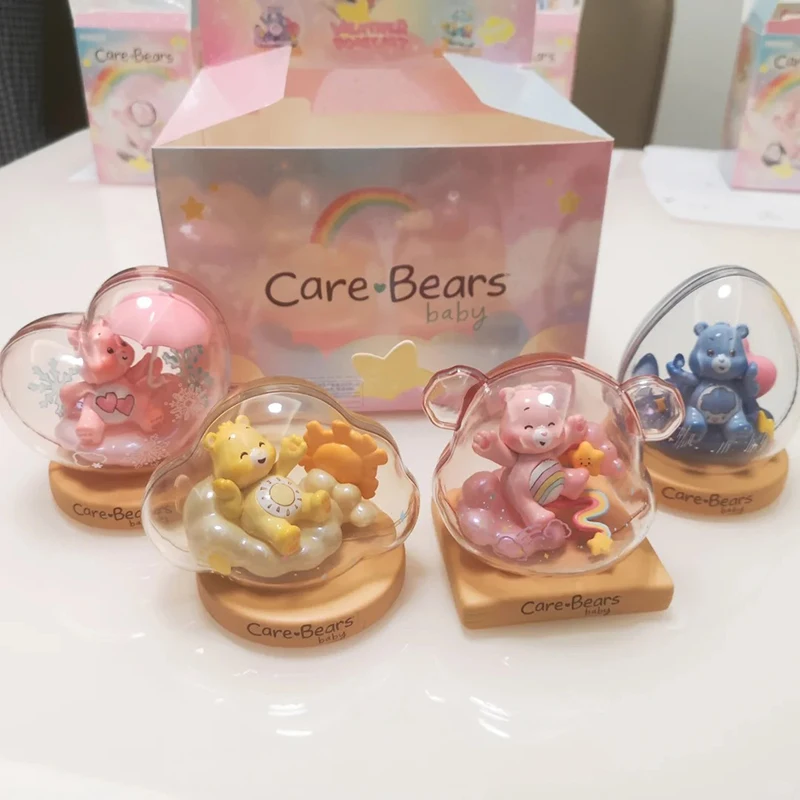 Miniso Care Bears Blind Box Weather Forecast Series Blind Anime Peripheral Figures Cartoon Decorative Tabletop Ornaments Gift