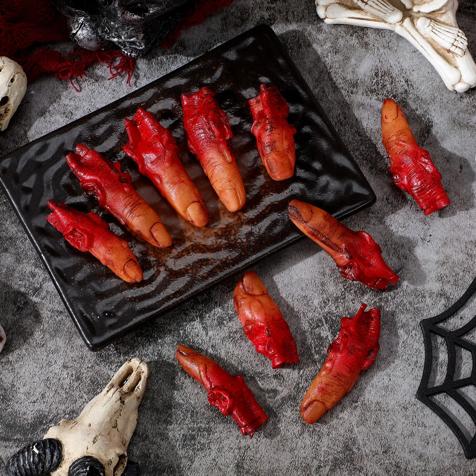 

10Pcs Severed Fingers Bloody Halloween Fake Finger Props Horror Decoration Haunted House Party Supplies Severed Fingers