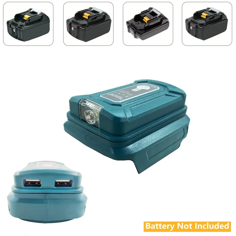 makita battery adapter usb charger para telefone substituicao de carregamento rapido fonte de energia 18v com luz led 01