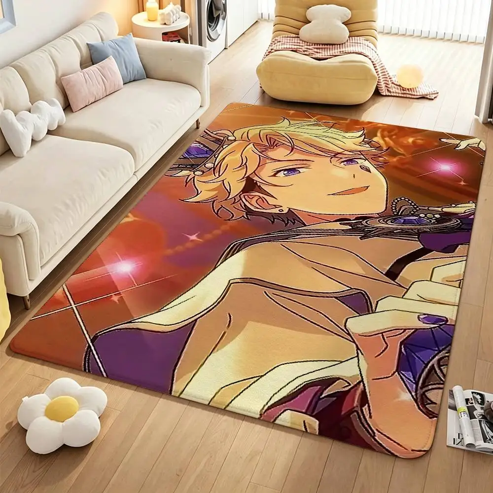 N-Narukami A-Arashi E-Ensemble Stars Short Plush Anti-Slip Rug Soft Machine Washable Floor Mat Home Decor