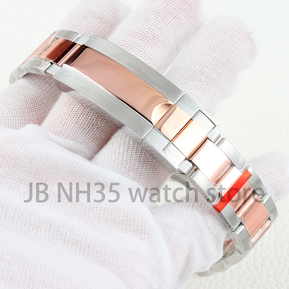 Casing Jam Tangan NH35 40Mm Kaca Safir 316L Tali Tiram/Jubilee Baja Tahan Karat untuk Gerakan Yachat-Master NH34 NH35 NH36 NH38
