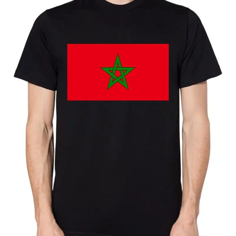 Moroccan Flag T Shirt North Africa Morocco Mens Ladies Top
