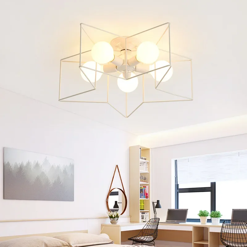 LED Satellite Pendant Light Gold Iron Artistic Luster Ceiling Iight Decorative Light Bedroom Dining Room Study