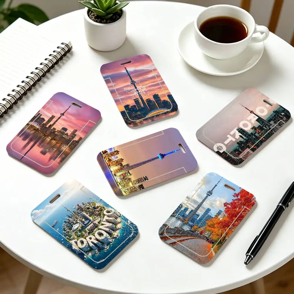Toronto CN Tower Clear ID Card Holder Lanyard Neck Strap Badge Case Door Credit Card Protector Daily Gift