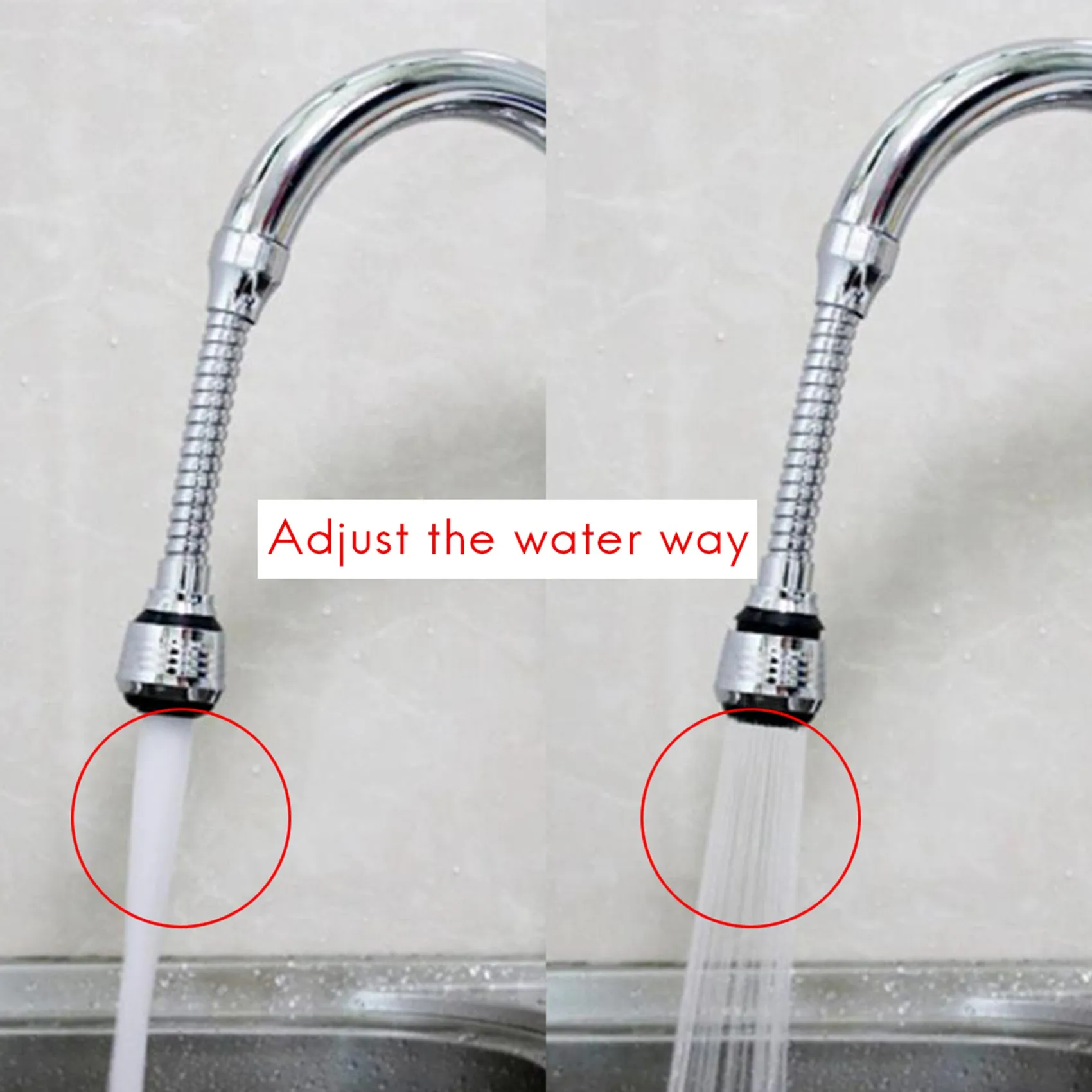 N96R Stainless Steel 360 Degree Rotatable Water Saving Faucet Tap Aerator Faucet Nozzle Filter Water Faucet Bubbler Aerator