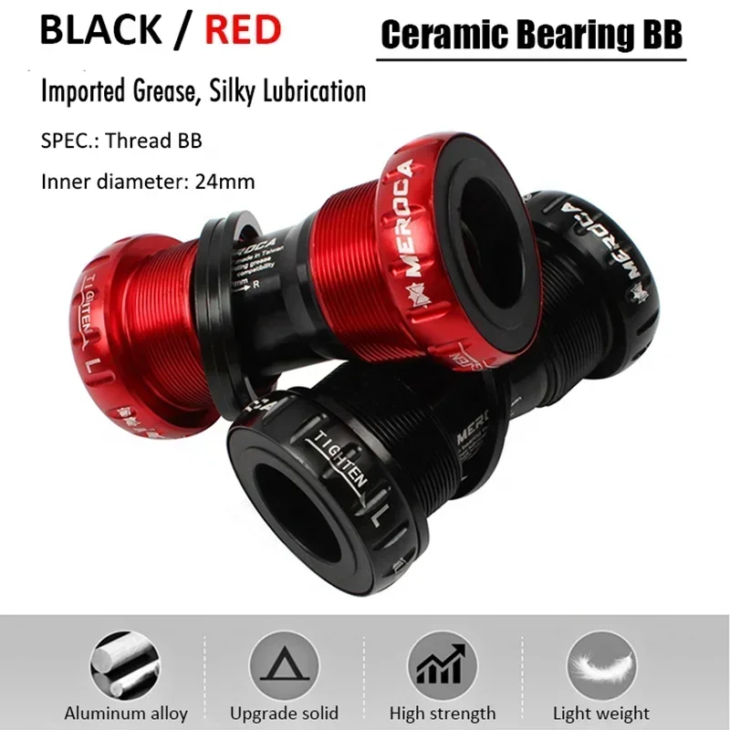 

MEROCA BSA Bicycle Ceramic Bearing Bottom Bracket BB68 mtb Mountain bike holowtech central movement bearing 68-73mm shaft