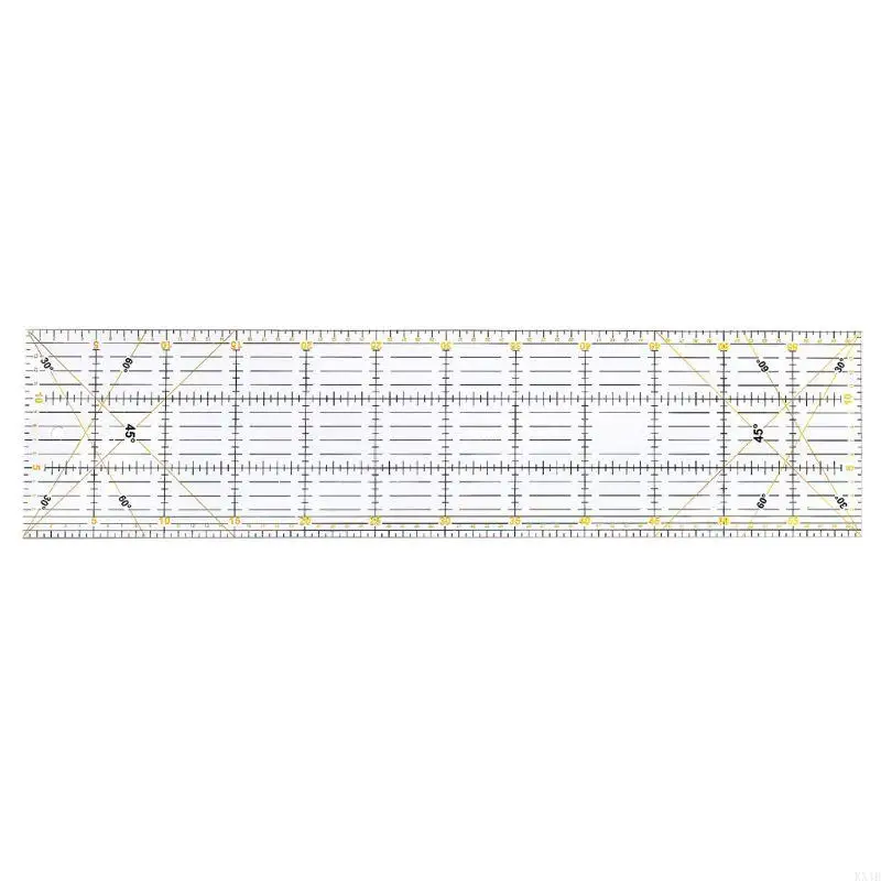 KX4B 3PCS Clear Quilting Cardstick inulers 패치 워크 재봉 눈금자 절단 도구 세트