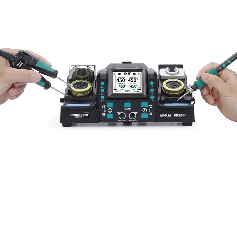 

982D-III Advanced Soldering Station for Drone/Router Repair SMD Tweezers Tool