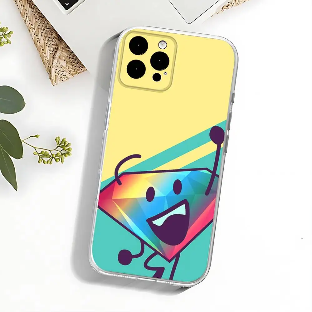 Bfdi batalha para sonho ilha caso de telefone para iphone 17,16,15,14,13,12,11 pro, max, plus, x,xs,xr, se4, e mini capa macia transparente