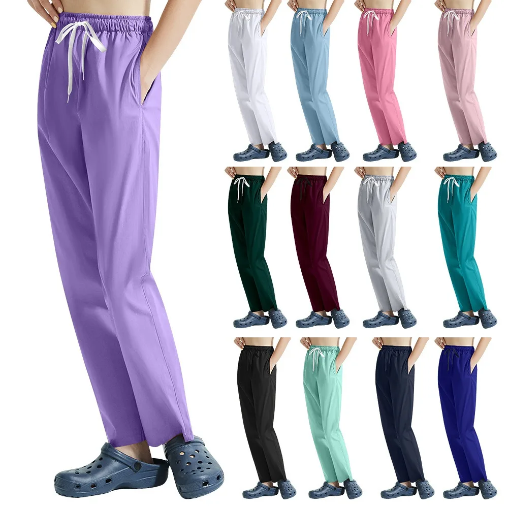 

Nurse Pants for Women in Summer Thin White Loose Breathable Large Size Doctor Work Clothes Pants