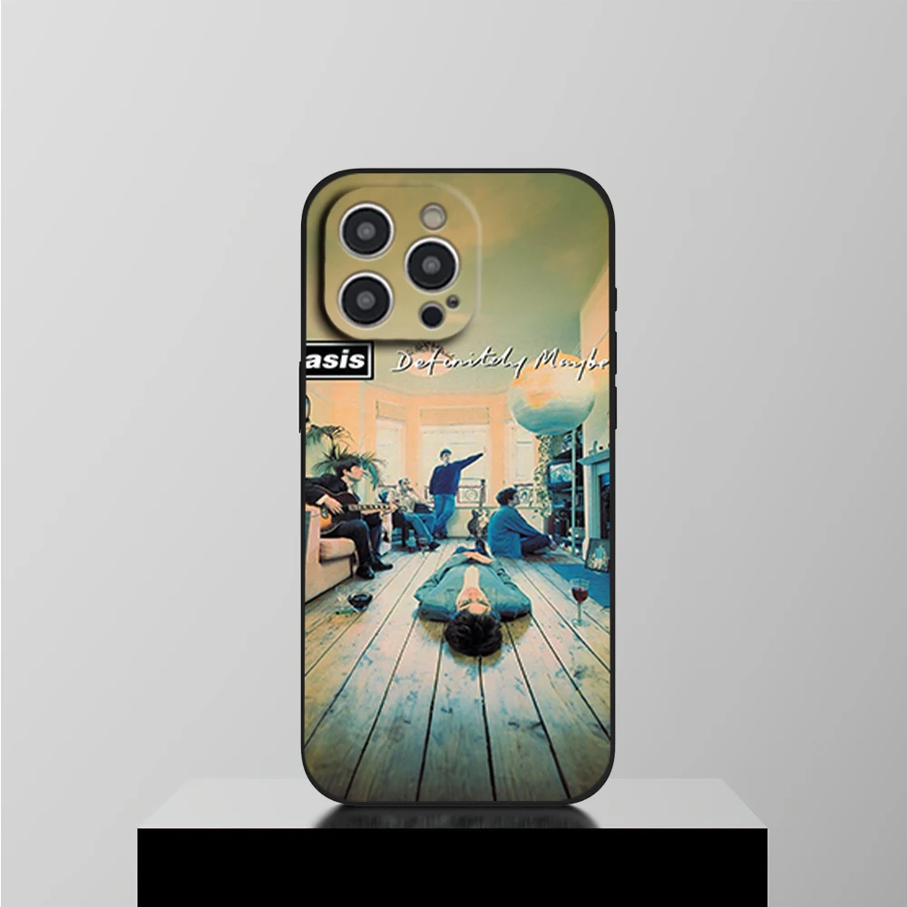 Band O-Oasis D-Definitely Maybe 30th Phone Case For iPhone 16 11 12 13 14 15 Pro Max Plus Black Soft Shell