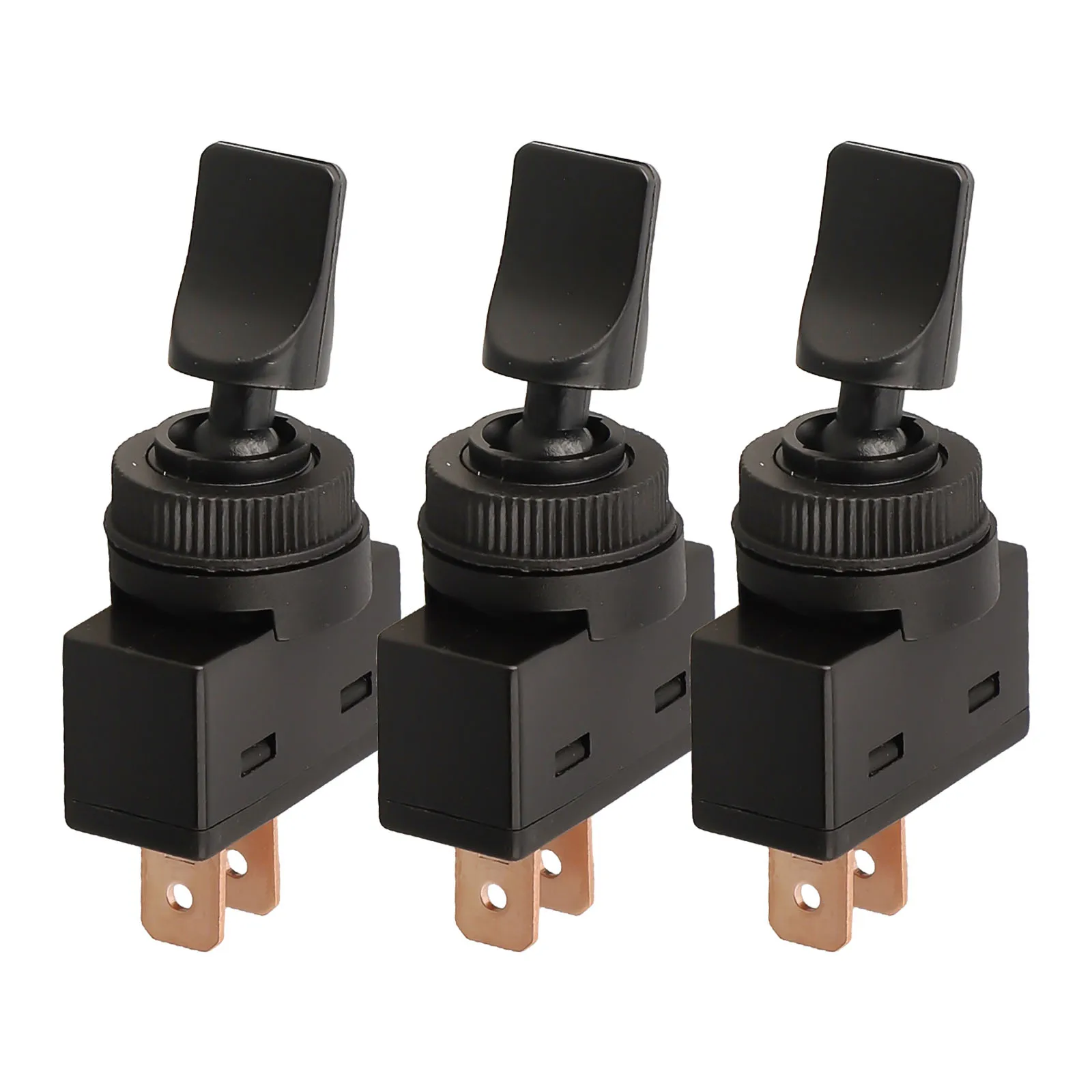 3 Pieces 12V 20A Car For Toggle Switch with Flat Handle for Vehicle Applications Including Cars Trucks and Motorcycles