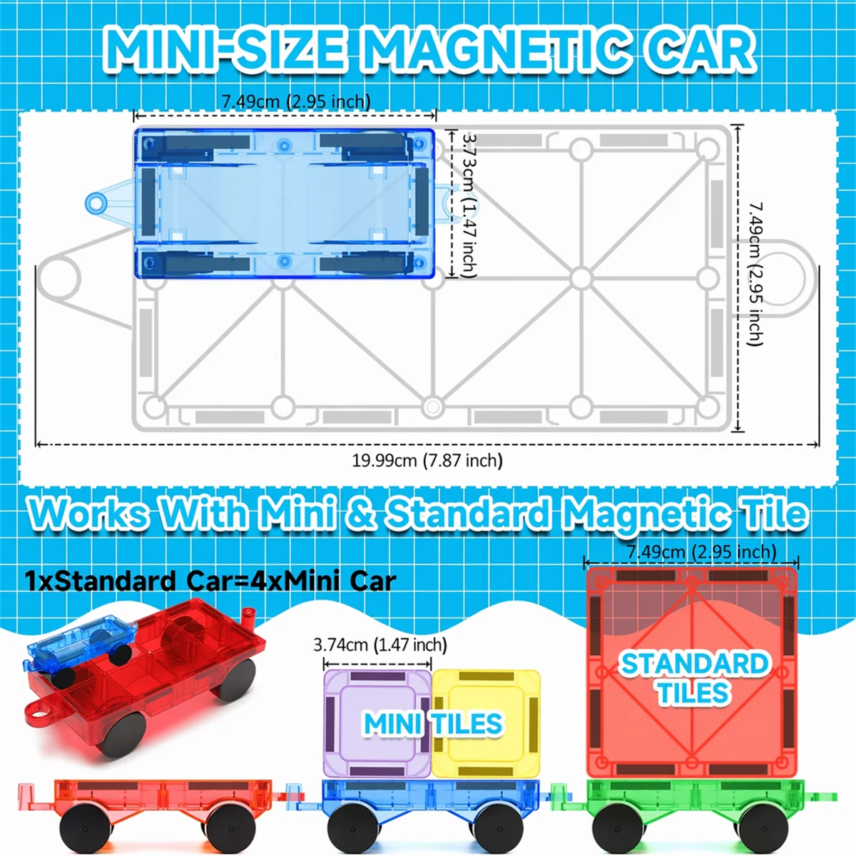 Magnetisches Handspielzeug-Zubehörpaket für Magnetbausteine Geschenke Fördert die Gehirnentwicklung und Kreativität von Kindern – Detail 7