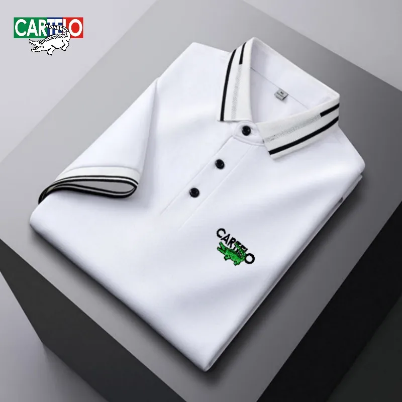

New men's high-quality short sleeved polo shirt, summer trend, fashionable, casual, comfortable, cool T-shirt top