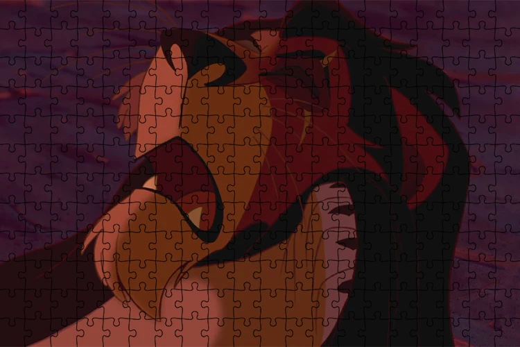 Simba Lion King Disney Cartoon Puzzle bruciagrassi per bambini 300/500/1000 gioco di Puzzle regali di festa decorazione fatta a mano