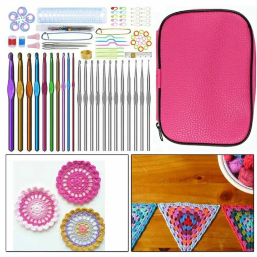 

Mixed Crochet Hook Yarn Knitting Needle Sewing Tool Ergonomic Grip Set
