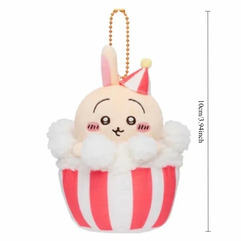 Chiikawas – sac à dos en peluche, 10cm, Xiong Jiikawa Usaki, petit parc d'attractions huit pop-corn, poupée, porte-clés, cadeaux