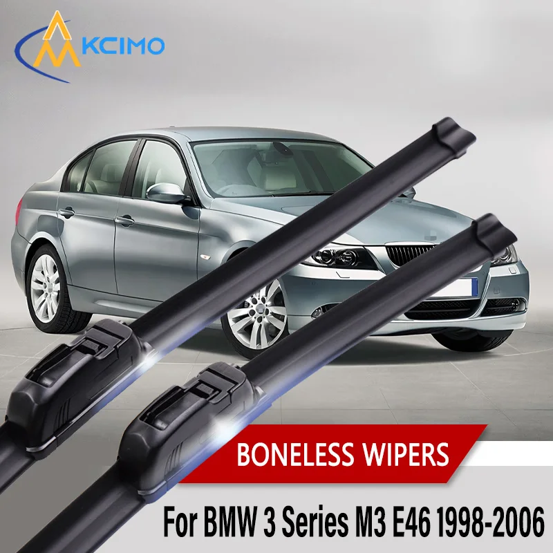 

Car Wiper For BMW 3 Series M3 E46 1998-2006 Wiper U-type Soft Rubber Boneless Wiper HD Quiet Durable Automotive Wiper 22"+20"