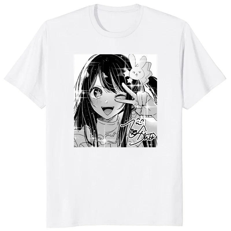 Anime Oshi No Ko T Shirt Women Ai Aqua Ruby Cartoon Graphic Short Sleeve T-shirt Harajuku Fashion Y2k Kawaii Clothes Summer Tops