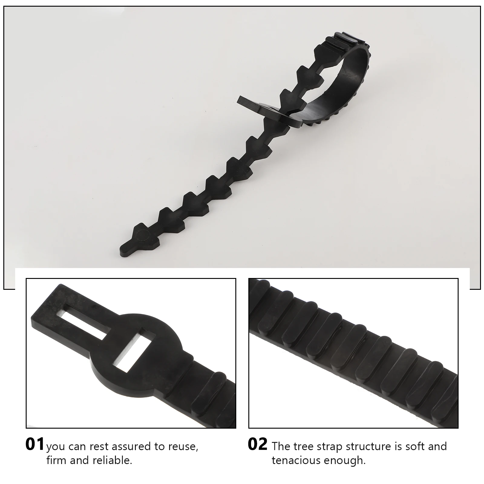 5 قطعة العلاقات المطاطية صديقة للبيئة دائم أحزمة ملزمة شجرة فرع دعم قابل للتعديل 45x2x05 سنتيمتر حديقة النباتات الأشرطة شجرة العلاقات #4