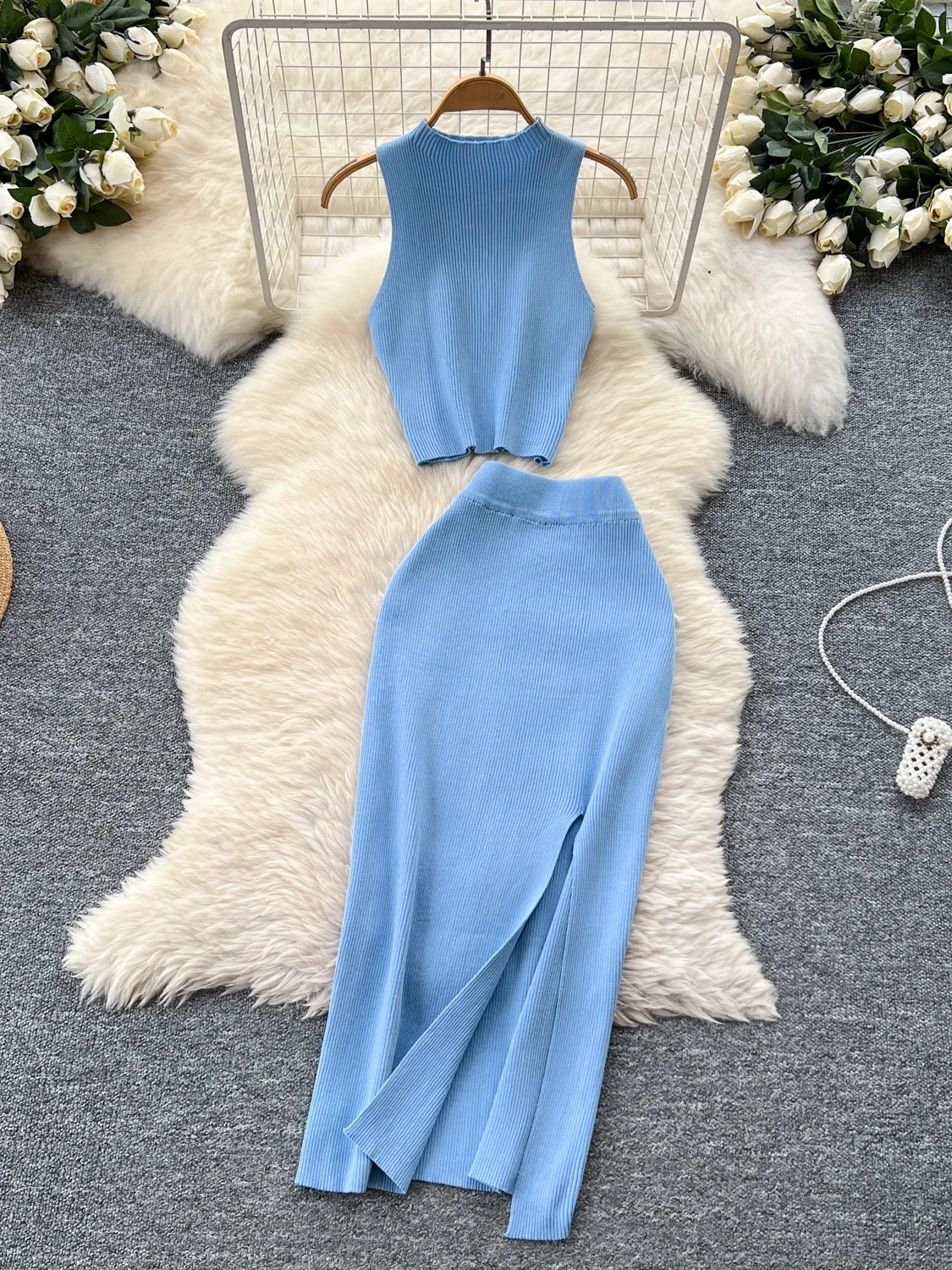 Seksowny letni komplet z dzian – Women'S Young Fashion recenzja i cena