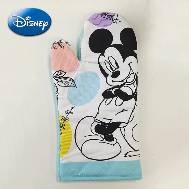 Disney Mickey Mouse Oven Glove Cute Figure Baking Cooking Anti-scald Insulation Kitchen Microwave Oven Lanyard Lengthening Glove