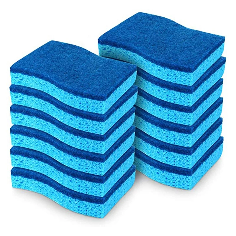 SEWS-Brite Non-Scratch Scrub Sponge, Cleans Fast Without Scratching, Stands Up To Stuck-On Grime Blue