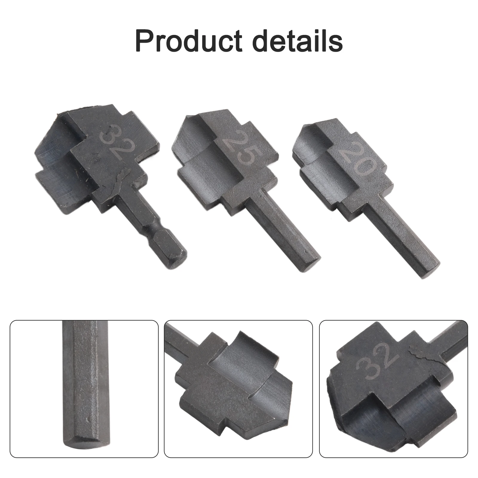 3pcs PPR Lifting Stepped Drill Bit Hexagon Shank Water Pipe Connection Tool 20/25/32 For Plumber Water Pipe Puncher Drill Bit