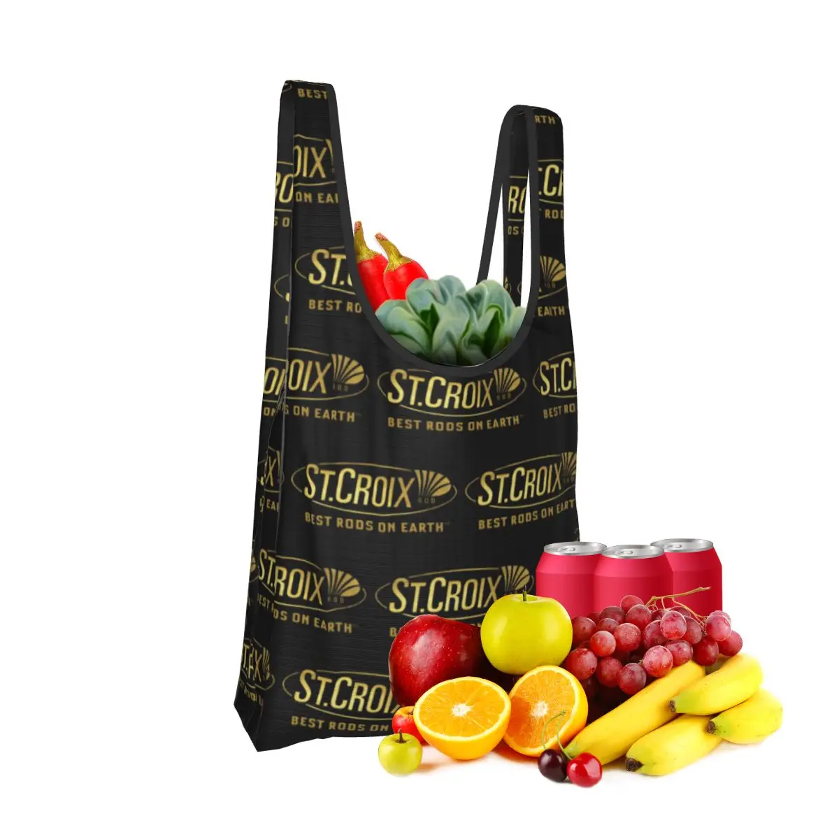 

Life Love St Croix Merch Shopping Bag Portable Tote Bags Reusable Shoulder Shopper Bag Grocery Handbag