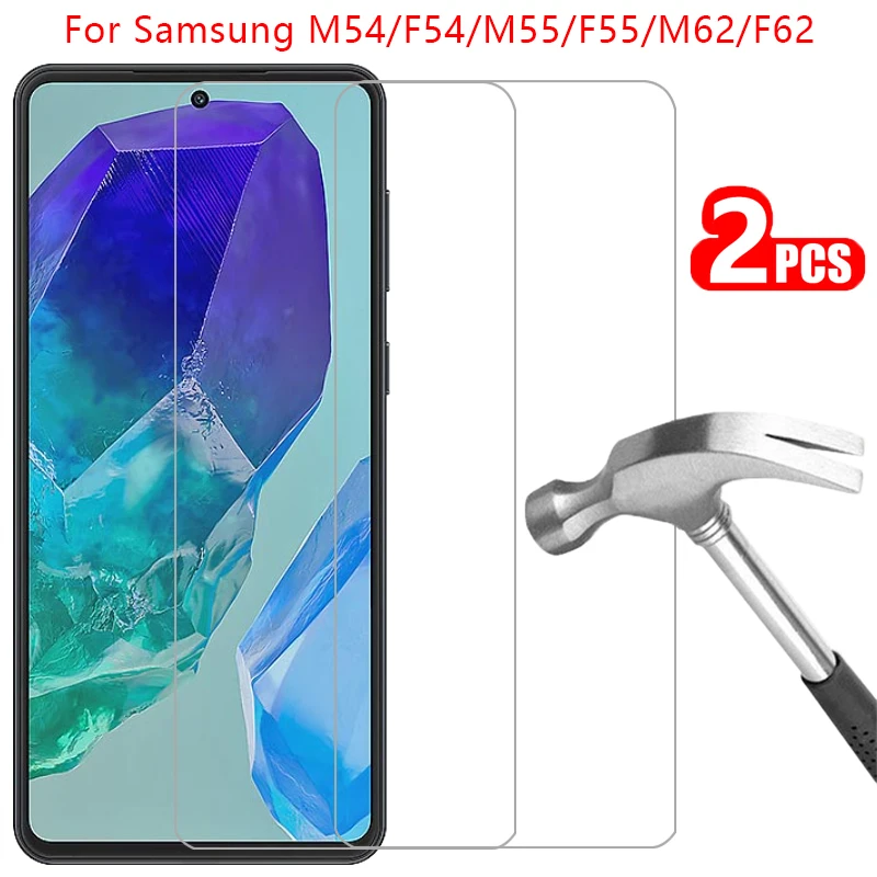 Чехол для телефона samsung galaxy m54 f54 m55 f55 m62 f62 5g, закаленное стекло m f 54 55 62 54 m 55 m, задняя крышка 360 samsun galxy glaxy