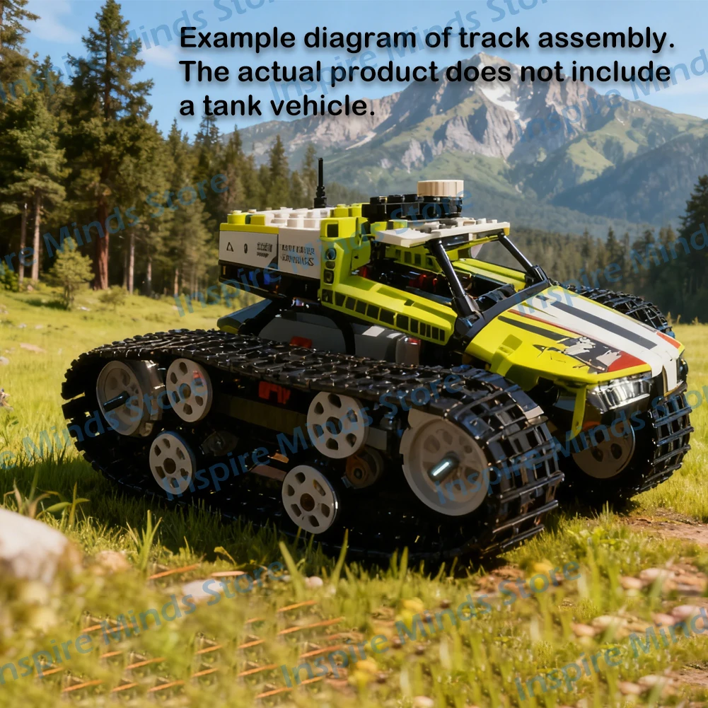 57518 戦車履帯車輪テクニカルビルディングブロックパーツホイールギア組立戦車チェーンクローラーモデルブリックおもちゃアクセサリー