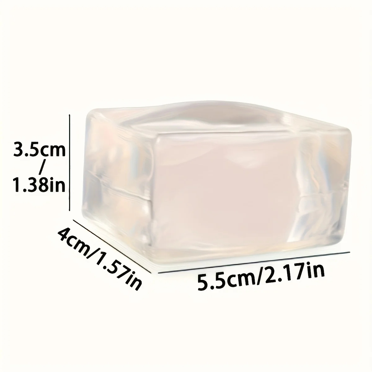 Slow Rebound Transparent Ice Cube Toy, Soft Squishy Stress Relief Block, Perfect Party Festival Gift for Kids Adults