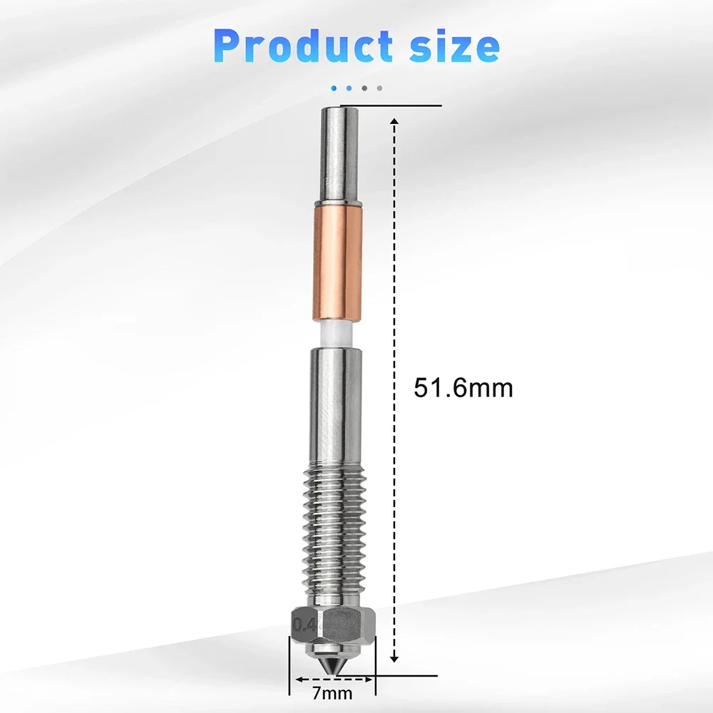 Düse für QIDI Plus4 Q2/Q2C Bimetall-Hotend-Düsen 0,2/0,4/0,6/0,8mm Keramik-Isolierung Integration 3D-Drucker-Zubehör – Detail 14